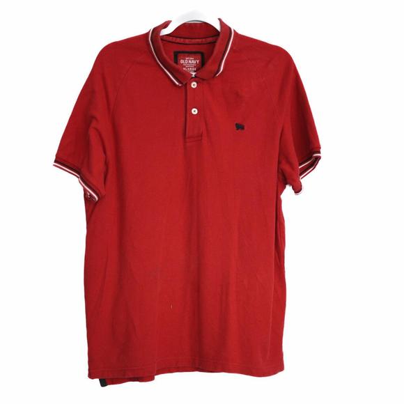 Old Navy Other - Old Navy Mens Red Polo Shirt Collared Top Short Sleeve Chest Button Size XL